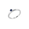 Ring к22045-05 с blue zircon из cеребра