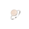 Ring к23010-19 с pink quartz из cеребра