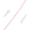 Браслет б23017-19 с розовый кварц из cеребра