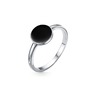 Кольцо к23010-002 с эмаль черная из cеребра