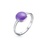 Кольцо к23010-005 с эмаль фиолетовая из cеребра