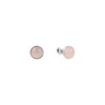 Пусеты с23010-19 с розовый кварц из cеребра
